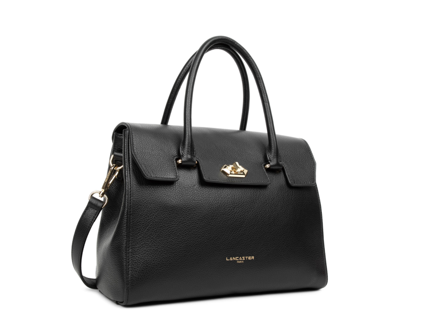 Lancaster 547-56 - CUIR DE VACHETTE - NOIR Foulonné Milano - Sac shopping