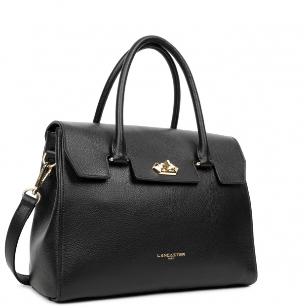 Lancaster 547-56 - CUIR DE VACHETTE - NOIR Foulonné Milano - Sac shopping Sac business