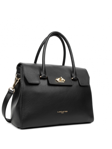 Lancaster 547-56 - CUIR DE VACHETTE - NOIR Foulonné Milano - Sac shopping sac-business