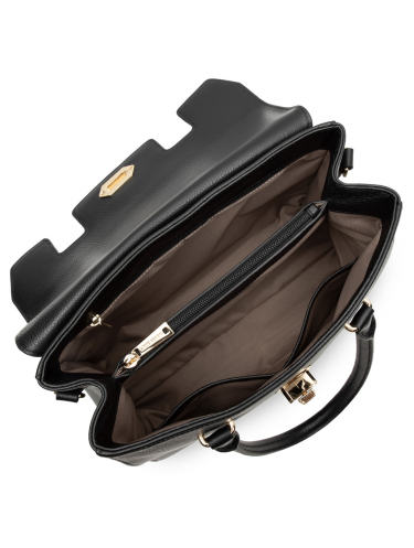 Lancaster 547-56 - CUIR DE VACHETTE - NOIR Foulonné Milano - Sac shopping sac-business