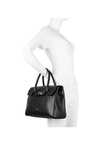 Lancaster 547-56 - CUIR DE VACHETTE - NOIR Foulonné Milano - Sac shopping sac-business