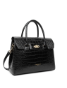 Lancaster 524-85 - VACHETTE CROCO - NOIR Exotic Croco CN - Sac rabat sacs-a-mains