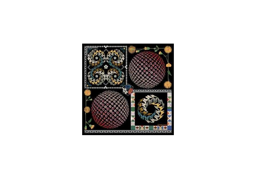 La Seta Mantero 2768JT600 - SOIE - BLACK lacroix foulard eden cosmos