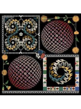 La Seta Mantero 2768JT600 - SOIE - BLACK lacroix foulard eden cosmos