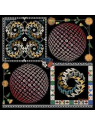 La Seta Mantero 2768JT600 - SOIE - BLACK lacroix foulard eden cosmos carre-de-soie