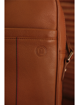 Serge Blanco VAN13019 - CUIR DE BOVIN - COGNA sac bandoulière