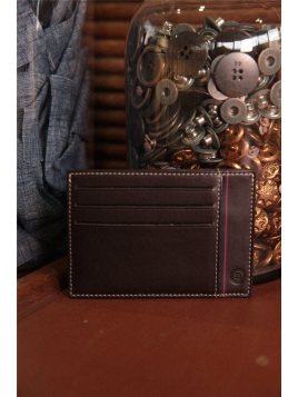 Serge Blanco VAN21110 - CUIR DE BOVIN - CHOCO blanco-vancouver-porte cartes/paiers identitée