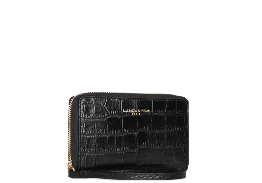 Lancaster 124-12 - VACHETTE CROCO - NOIR Exotic Croco CN - Portefeuille