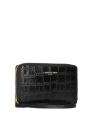 Lancaster 124-12 - VACHETTE CROCO - NOIR Exotic Croco CN - Portefeuille pmpb-femme