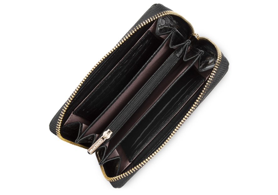 Lancaster 124-12 - VACHETTE CROCO - NOIR Exotic Croco CN - Portefeuille