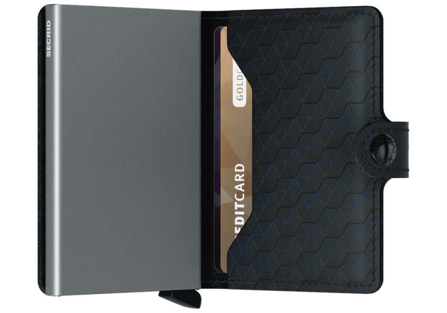 Secrid MOP - ALUMINIUM/CUIR - BLACK/TIT porte cartes miniwallet optical
