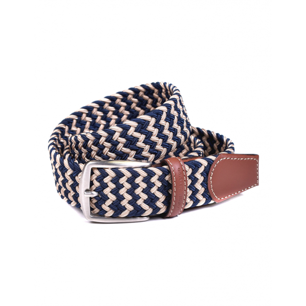 Miguel Bellido 00394 - ELASTIQUE/CUIR - MARINE/ miguel bellido- elastic - ceinture mixte Ceinture homme