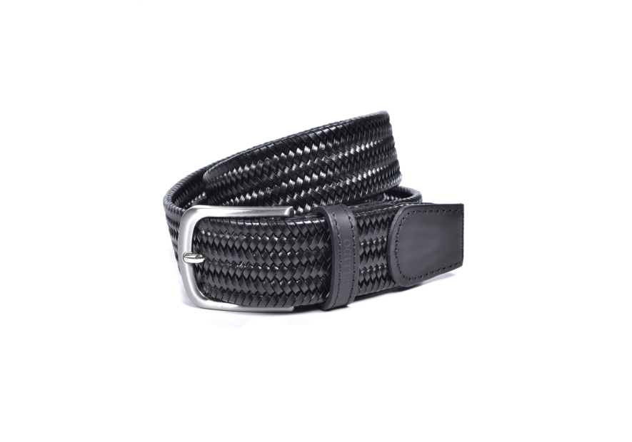 Miguel Bellido 00935 - CUIR DE VACHETTE - NOIR miguel bellido elastic cuir ceinture