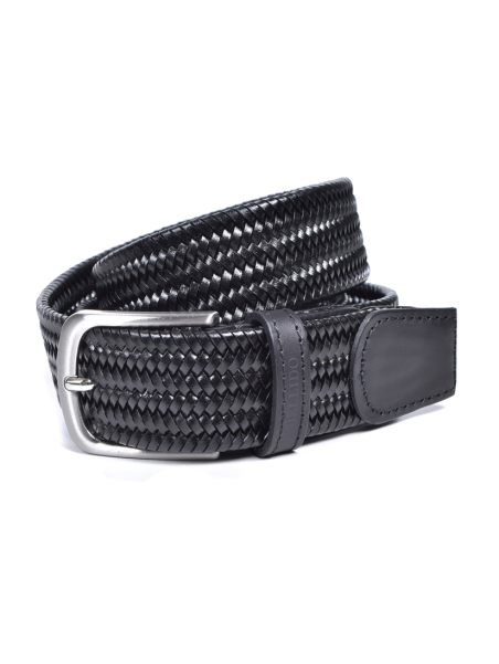 Miguel Bellido 00935 - CUIR DE VACHETTE - NOIR miguel bellido elastic cuir ceinture
