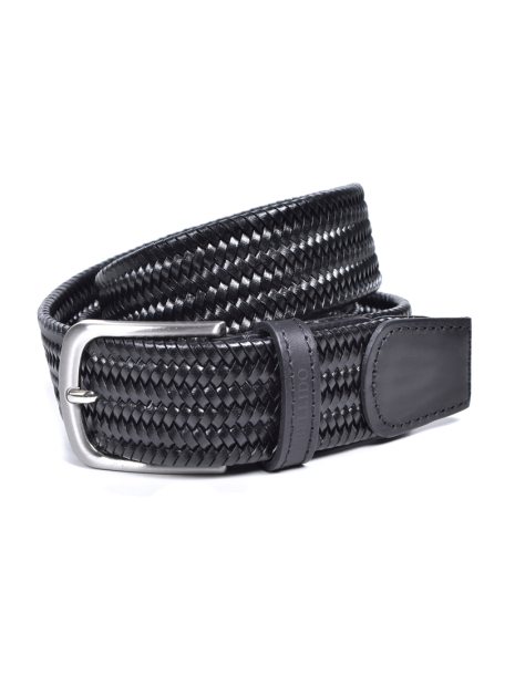 Miguel Bellido 00935 - CUIR DE VACHETTE - NOIR miguel bellido elastic cuir ceinture ceintures