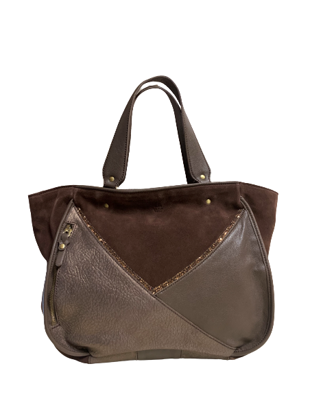 Mila Louise RYMA - CUIR DE VACHETTE - CAFÉ mila louise rima cabas m