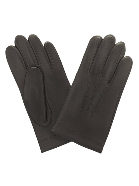 Glove Story 22006CA gants homme cuir doublé cachemire 3 baguettes gants-homme