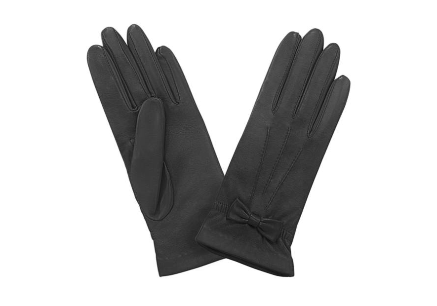 Glove Story 21349SN - CUIR D'AGNEAU - NOIR glove story-resserré poignet avec noeuds-gants f