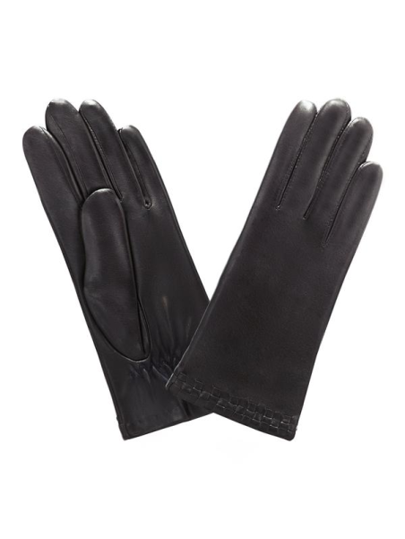 Glove Story 61035PO - AGNEAU - NOIR glove story-bord fantaisie-ganst femme