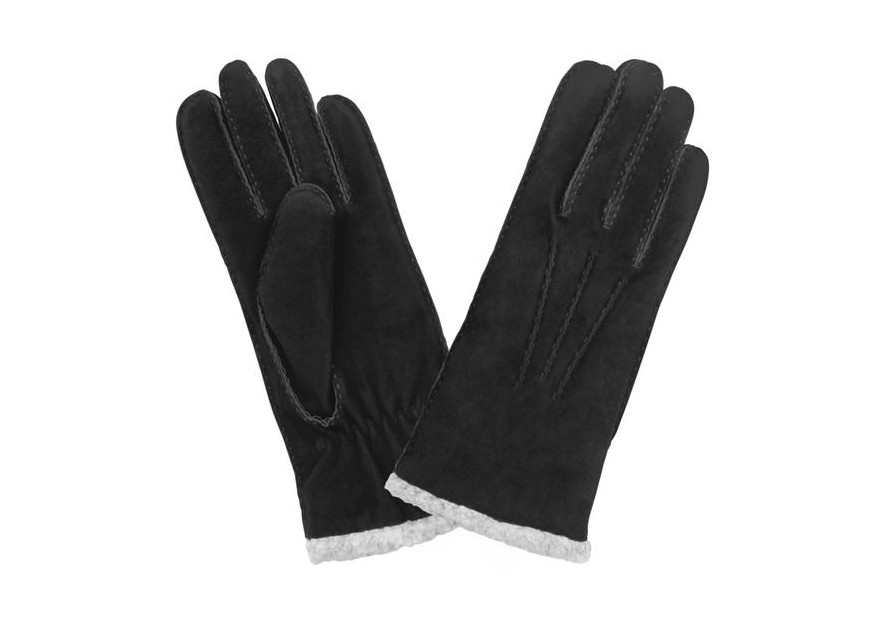 Glove Story 71093BE - CHEVRE VELOURS - NOIR gnats femme suédé