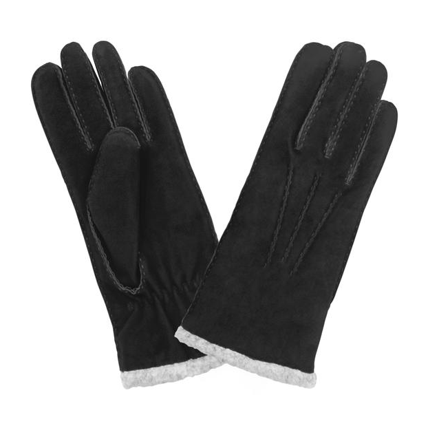 Glove Story 71093BE - CHEVRE VELOURS - NOIR gnats femme suédé Gants