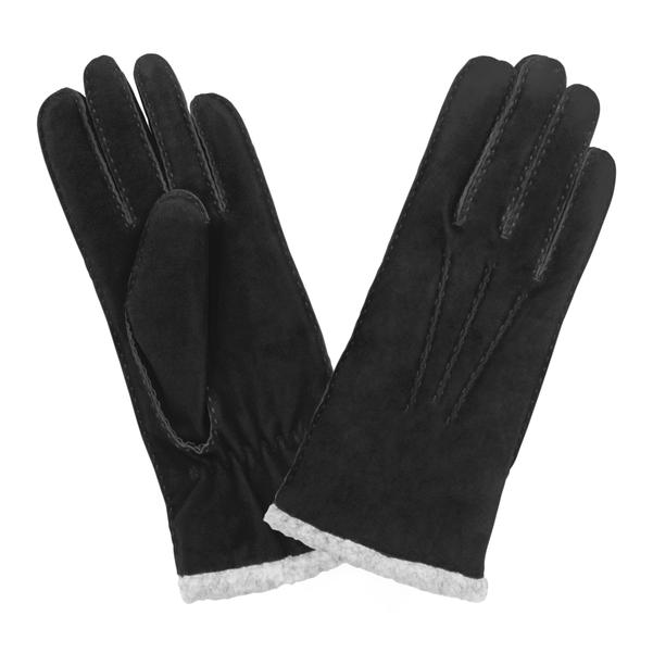 Glove Story 71093BE - CHEVRE VELOURS - NOIR gnats femme suédé Gants