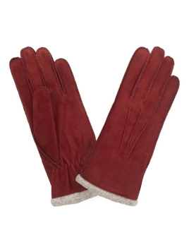 Glove Story 71093BE - CHEVRE VELOURS - ROUGE gnats femme suédé