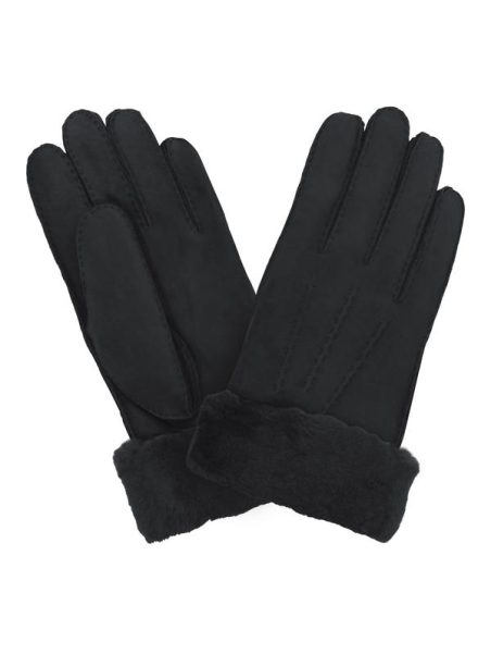 Glove Story 22083SH - CUIR DE MOUTON - NOIR gants homme shearling