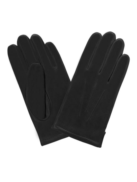 Glove Story 62006PO - CUIR D'AGNEAU - NOIR glove story-ouvert côté-gant homme cuir gants-homme