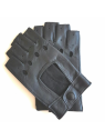 Poujade P701F - CUIR D'AGNEAU - NOIR poujage-conduite-gants femme doigts coupés gants-femme