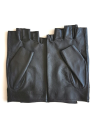 Poujade P701F - CUIR D'AGNEAU - NOIR poujage-conduite-gants femme doigts coupés gants-femme