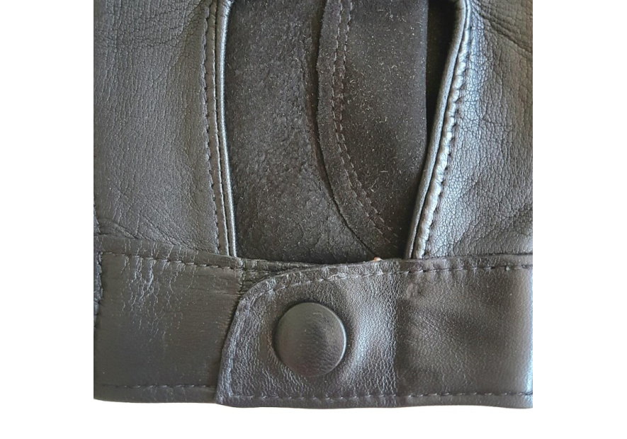 Poujade P701F - CUIR D'AGNEAU - NOIR poujage-conduite-gants femme doigts coupés