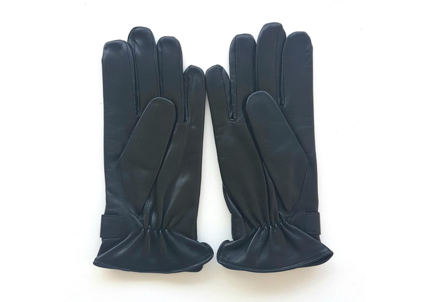 Poujade 1267DS gants homme poujade patte pression doublé soie gants homme