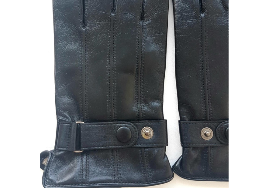 Poujade 1267DS - AGNEAU - NOIR gants h