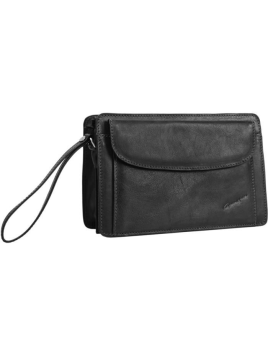 Gerard Henon 5202 - CUIR DE VACHETTE - NOIR Vide poche à glissière