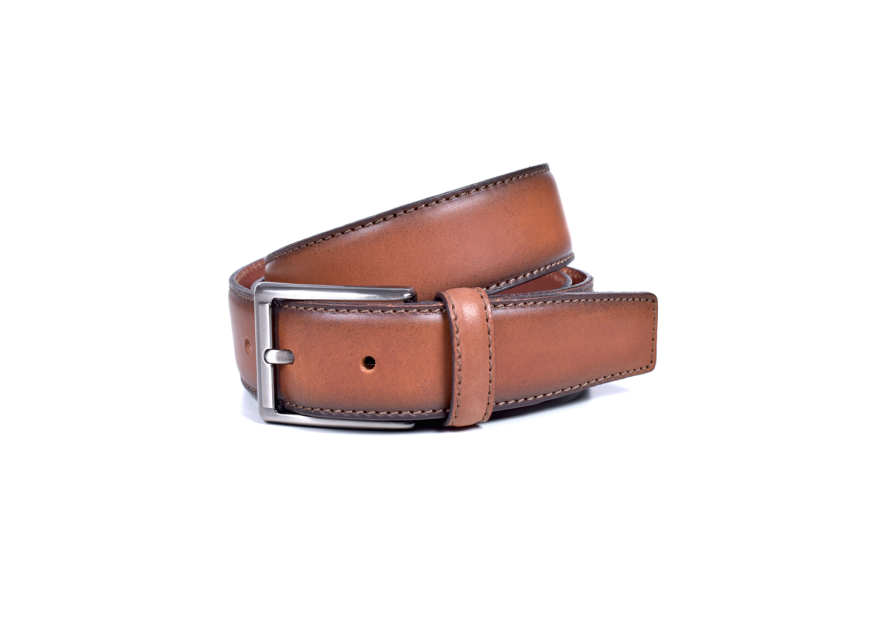 Miguel Bellido 00385 - CUIR DE VACHETTE - COGNA miguel bellido ceinture brossée homme