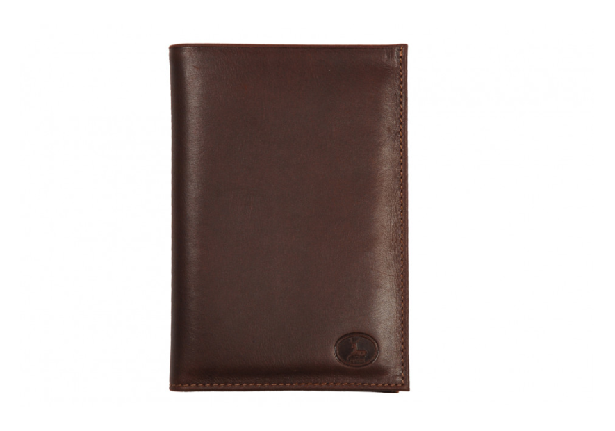 Frandi 265/5 - CUIR DE VACHETTE - COGNA portefeuille homme deux volets zip authentic