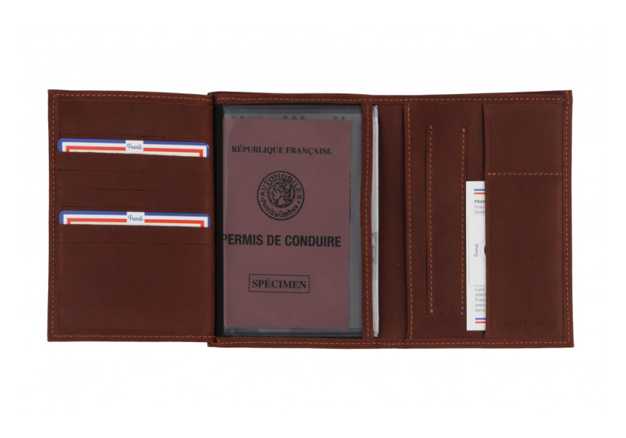 Frandi 668/5 - CUIR DE VACHETTE - COGNA frandi authentic portefeuille 11cc