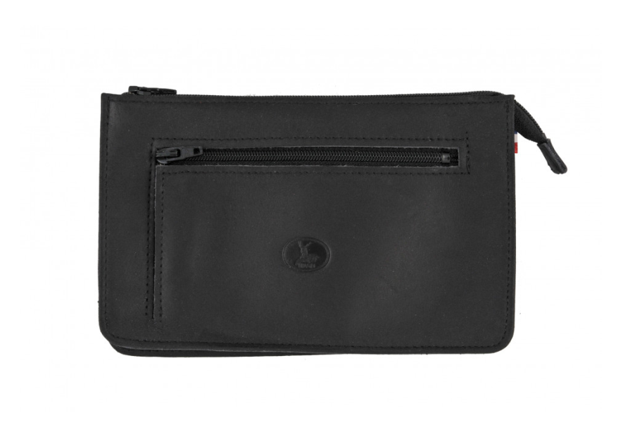 Frandi 947/5 - CUIR DE VACHETTE - NOIR frandi authentic pochette ceinture téléphone
