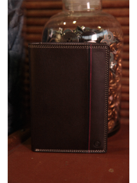 Serge Blanco VAN21013 - CUIR DE BOVIN - CHOCO portefeuille vancouver blanco 13.7