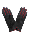 Glove Story 52594MI - AGNEAU - NOIR/ROUGE gants f cuir gants-femme