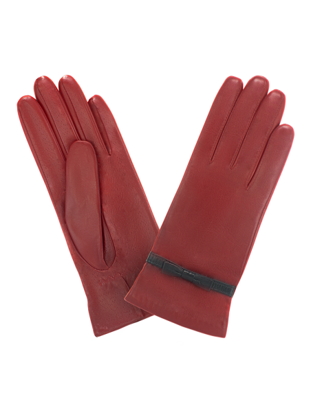 Glove Story 52595MI - AGNEAU - ROUGE/NOIR 52595mi