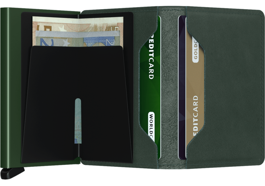Secrid SO - CUIR DE VACHETTE - GREEN porte cartes slimwallet