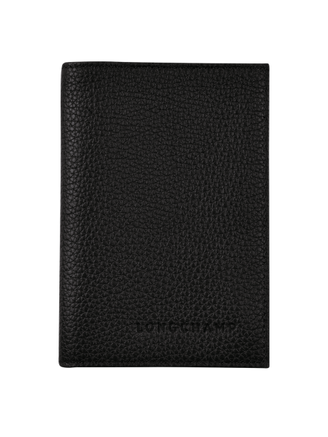Longchamp 3416021 - CUIR DE VACHETTE - NOI étui passeport le foulonné de longchamp etui-passeport
