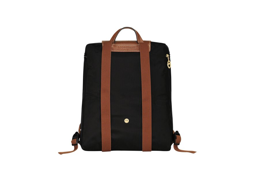Longchamp 1699/089 - NYLON ET CUIR - NOIR sac à dos m le pliage original longchamp