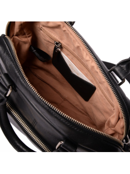 Nat & Nin MINI MACY - CUIR DE VACHETTE - N mini macy porté travers