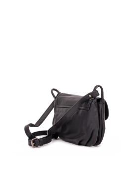Nat & Nin JENNY - CUIR DE VACHETTE - NOIR sac bandoulière rabat gibecière m jenny