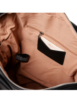 Nat & Nin MACY - CUIR DE VACHETTE - NOIR sac porté main et bandoulière macy