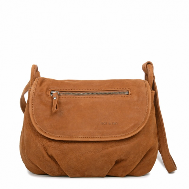 Nat & Nin JEN - CUIR DE VACHETTE - EPICE jen-gibecière s sac-porte-travers