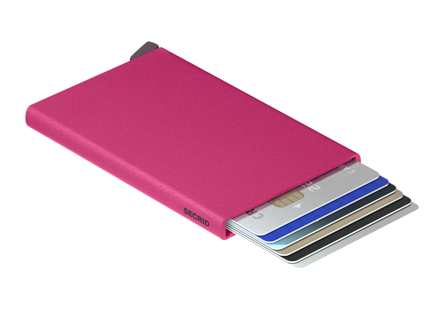 Secrid C - ALUMINIUM - FUSHIA. porte carte secrid cardprotector